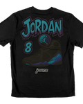Jordan 8 Aqua Sneakers - Original Jawns - Black T-Shirt