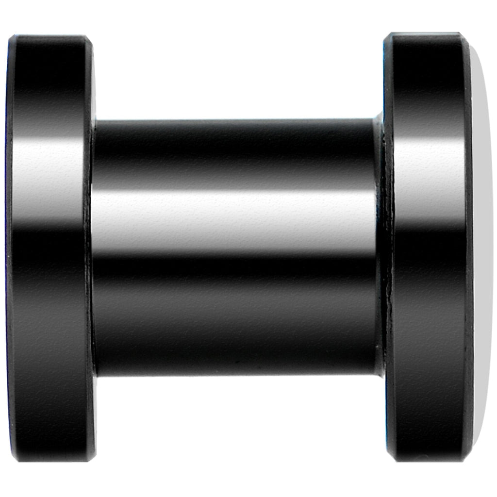 Blue Black Skull Black Anodized Screw Fit Plug Set 2G