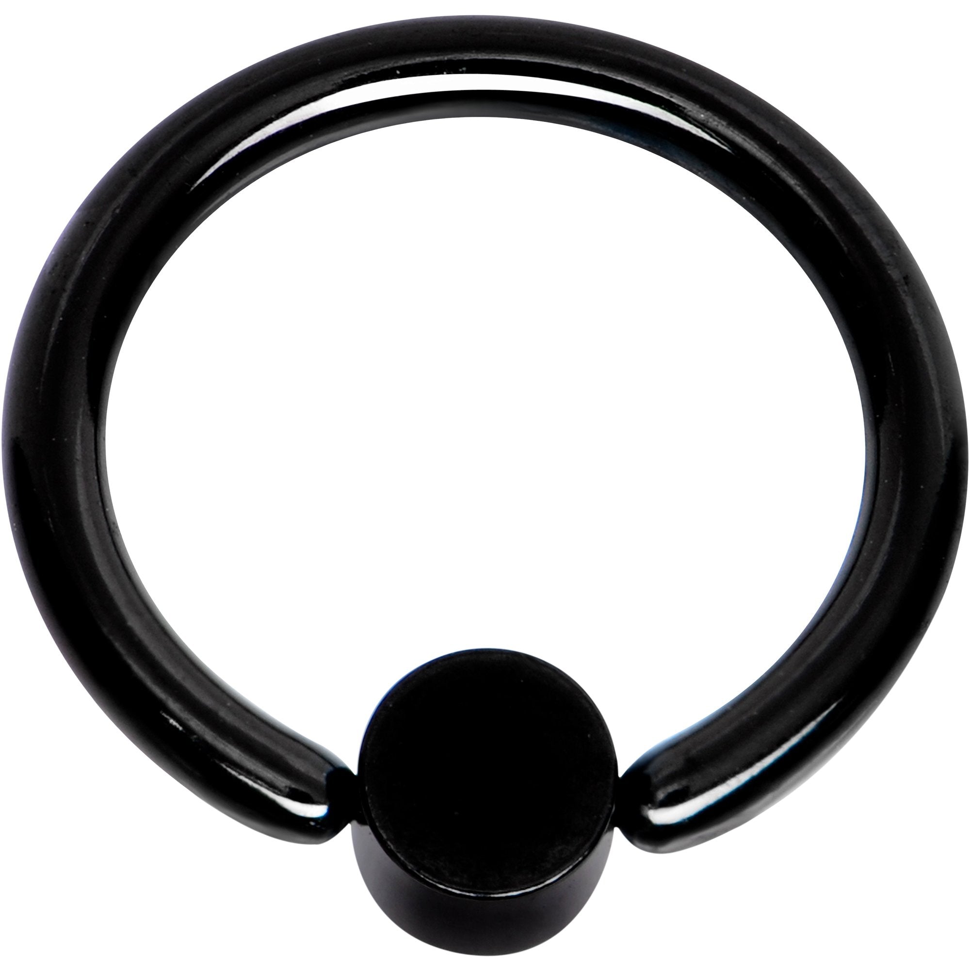 16G 5/16 Purple Faux Opal 3mm Disc Black BCR Captive Ring