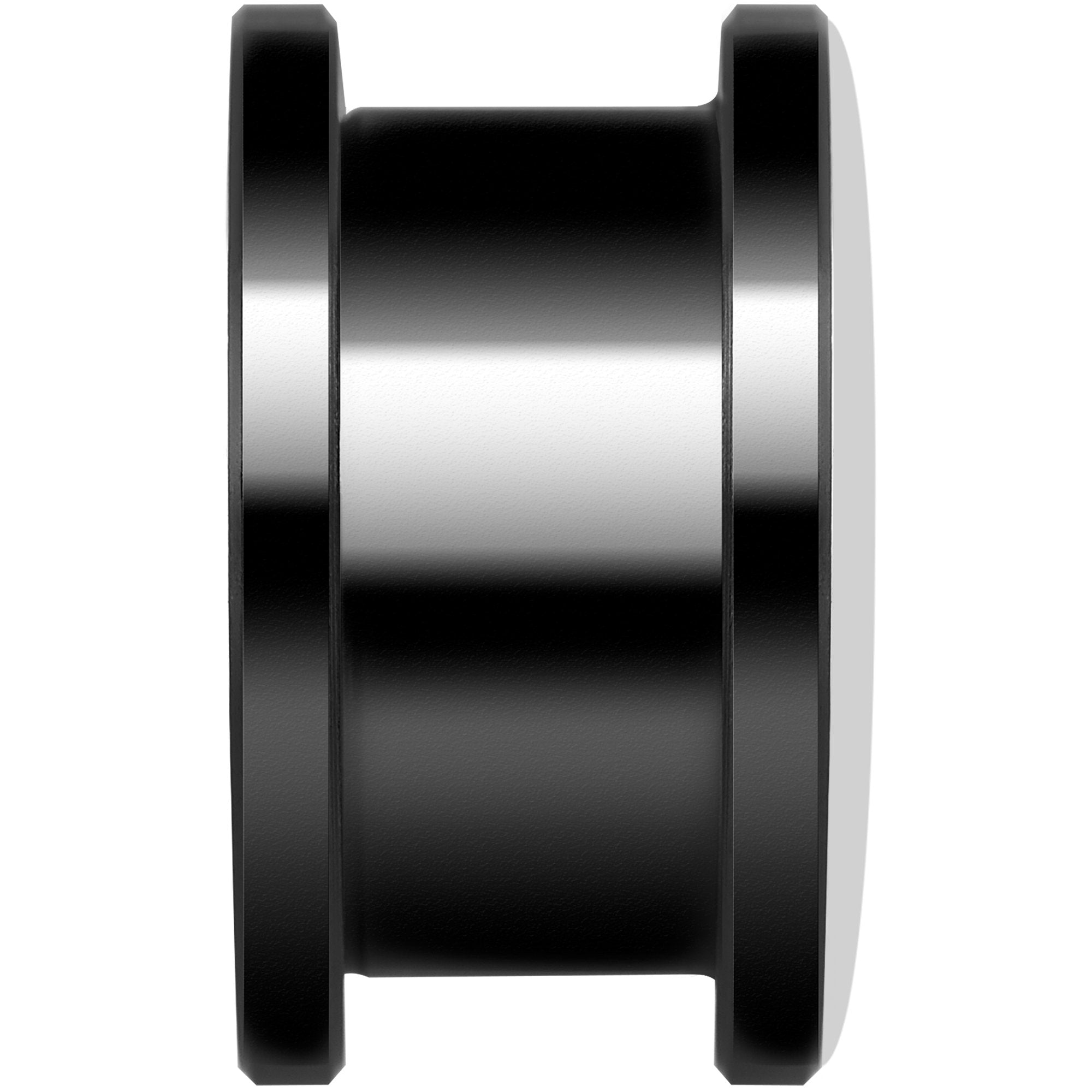 Black White Leopard Eyes Black Anodized Screw Fit Plug Set 5/8
