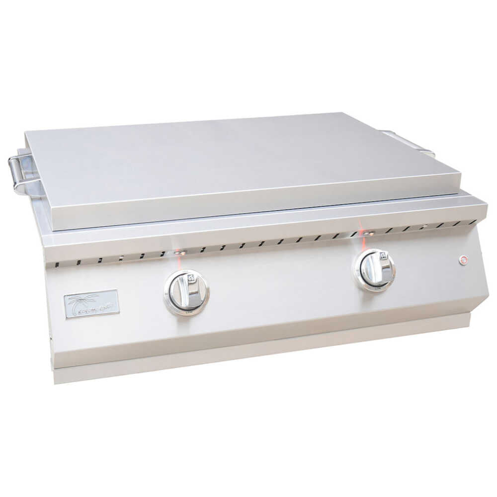KoKoMo Grills 30-Inch Professional 36K BTU Griddle Outdoor Kitchen Flat Grill With Illuminted Control Knobs (SAK28914)