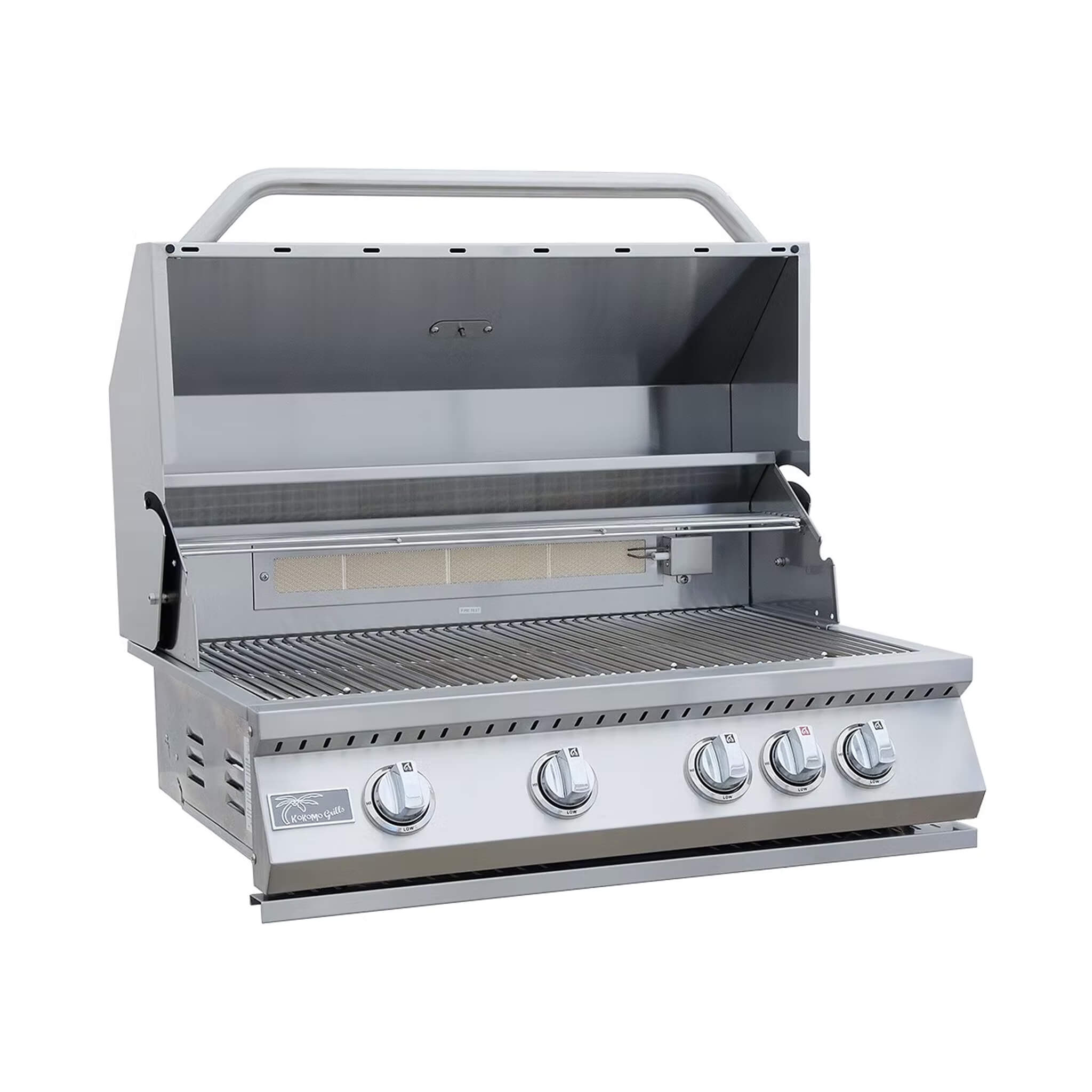 KoKoMo Grills Baja 9FT BBQ Island With LEDs, Built-In BBQ And Refrigerator [Made-To-Order] (SAK85739)