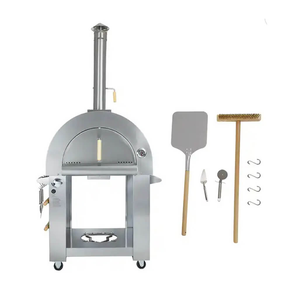 KoKoMo Grills Premium 32-Inch Stainless Steel Dual Fuel Gas Or Wood Fired Pizza Oven [KO-PIZZAOVEN] (SAK14753)