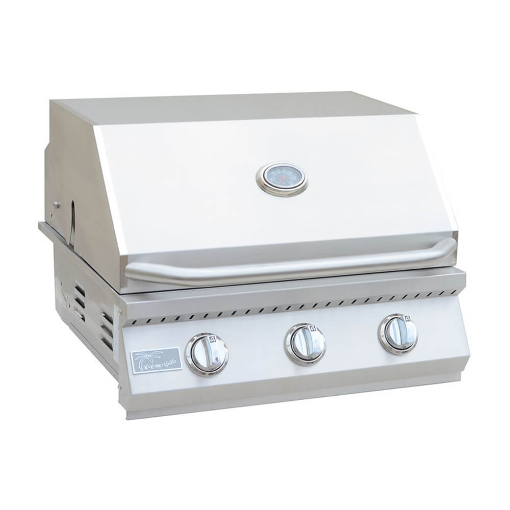 KoKoMo Grills 26-Inch Premium 36K BTU LP/NG 3 Burner Built-In Stainless Steel Gas Grill (SAK82173)