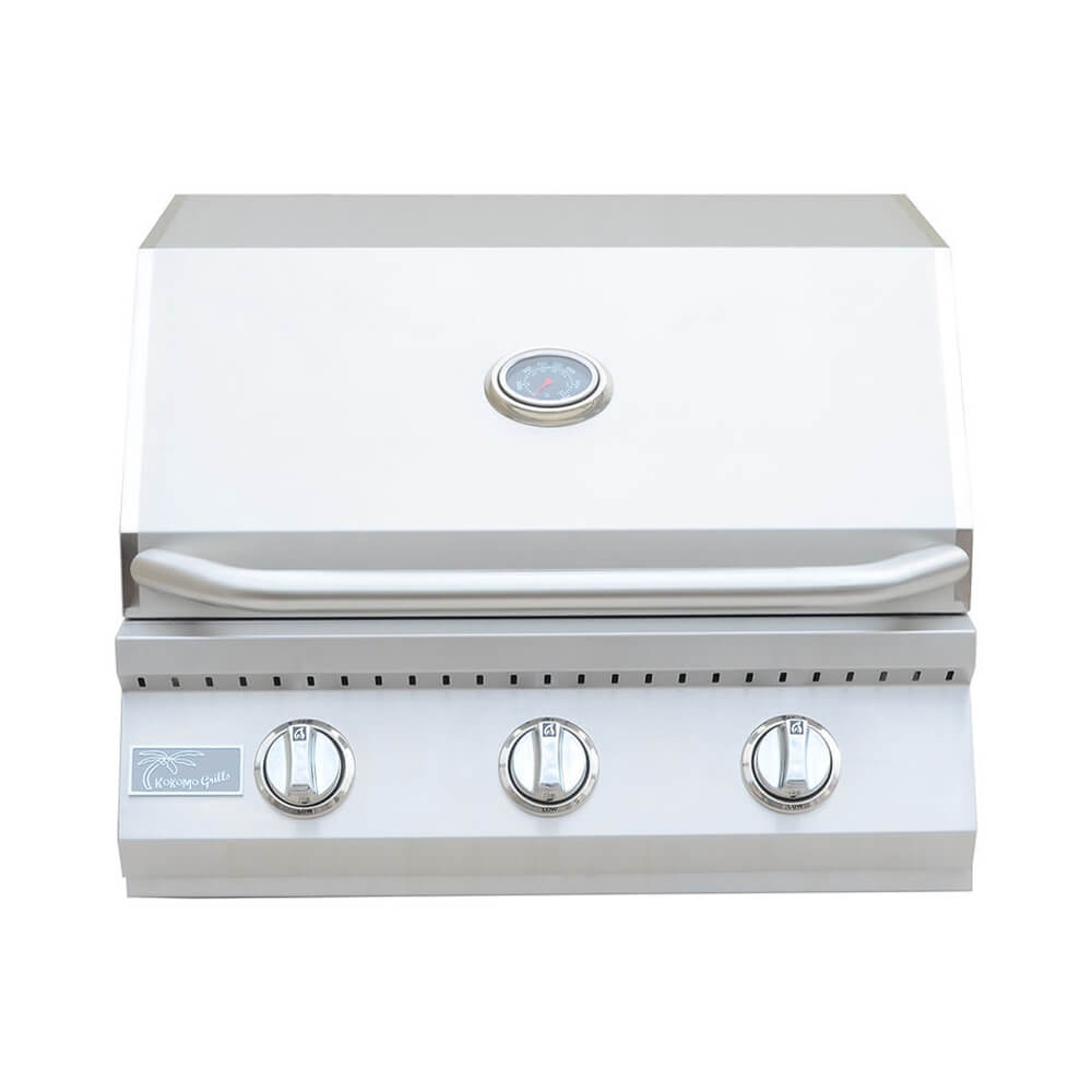 KoKoMo Grills 26-Inch Premium 36K BTU LP/NG 3 Burner Built-In Stainless Steel Gas Grill (SAK82173)