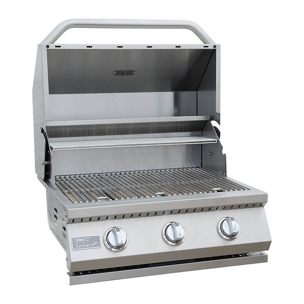 KoKoMo Grills 26-Inch Premium 36K BTU LP/NG 3 Burner Built-In Stainless Steel Gas Grill (SAK82173)