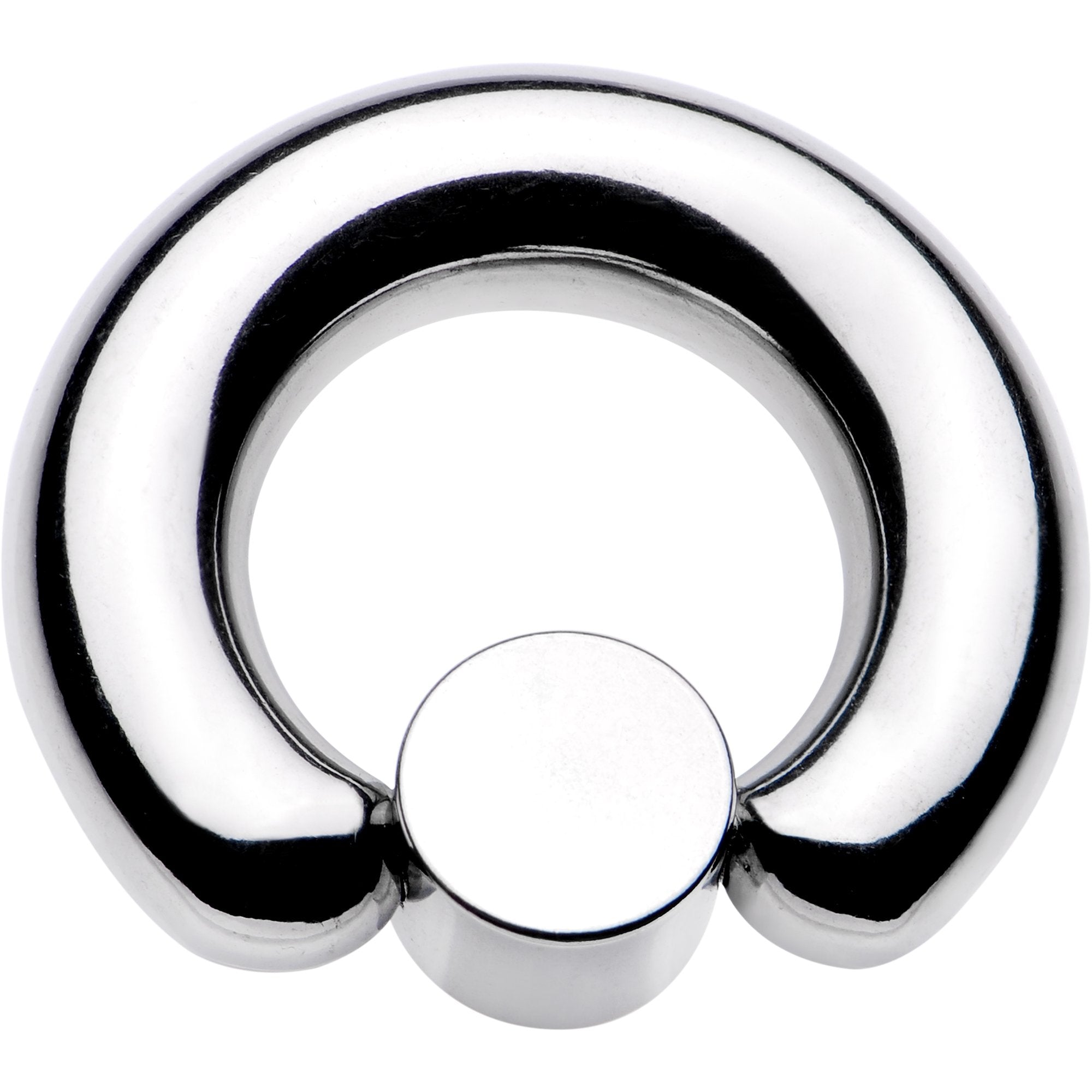 2G 9/16 Clear Gem 8mm Disc BCR Captive Ring