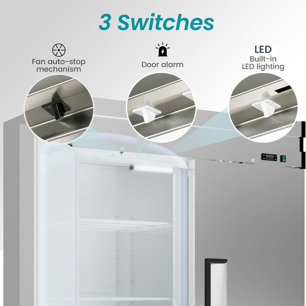 Large Commercial 49 Cu.Ft 2-Door Stainless Steel Reach-In Refrigerator With OmniSmart Temperature Control (SAK54160)