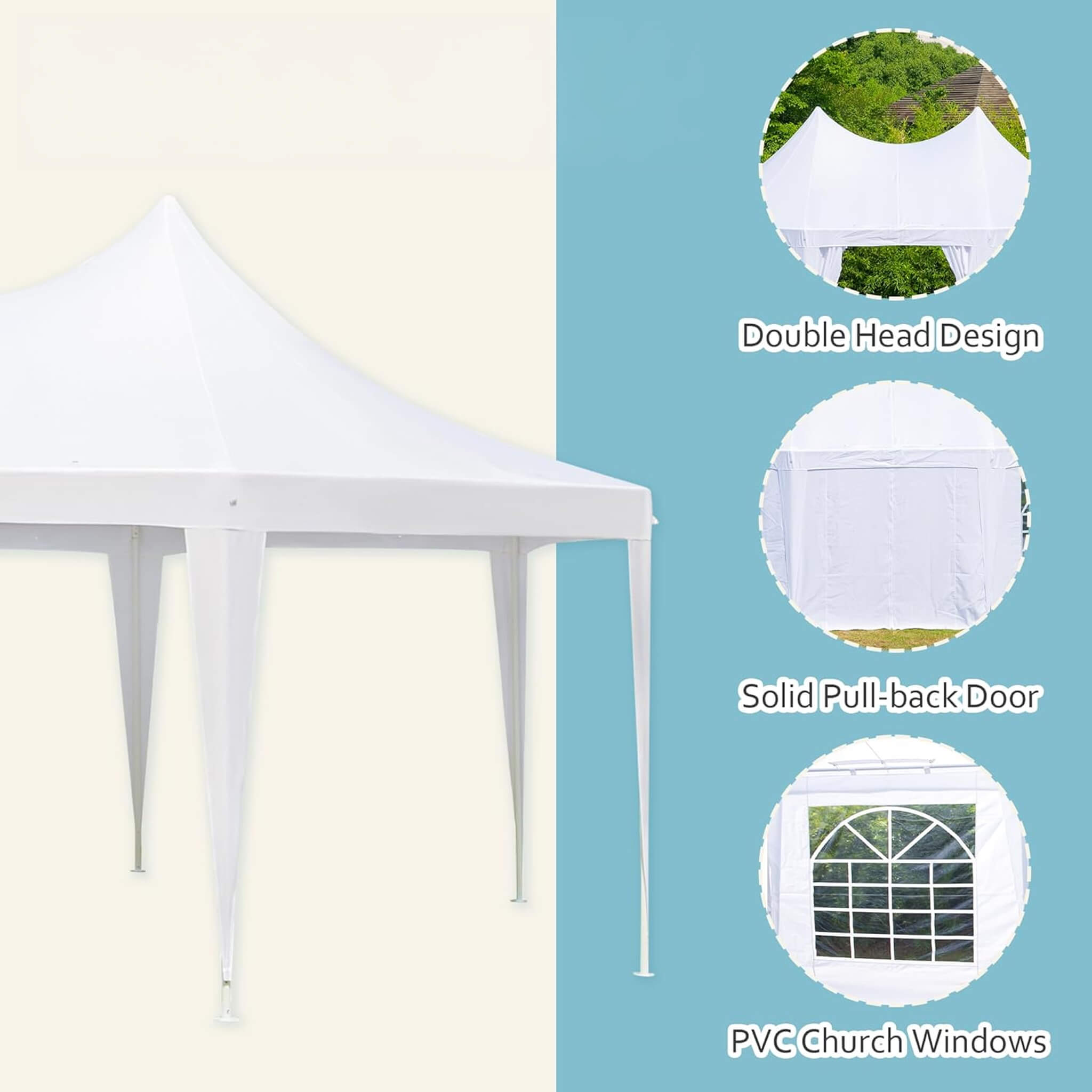 Large Heavy-Duty Customizable Party Tent With Sidewalls And Windows (SAK72615)