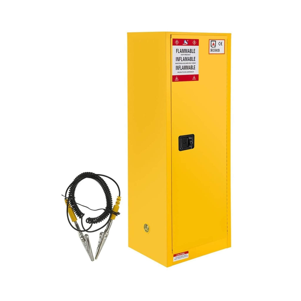 Large Yellow 35-Inch Heavy-Duty Flammable Welded Fireproof Storage Cabinet (SAK52837)