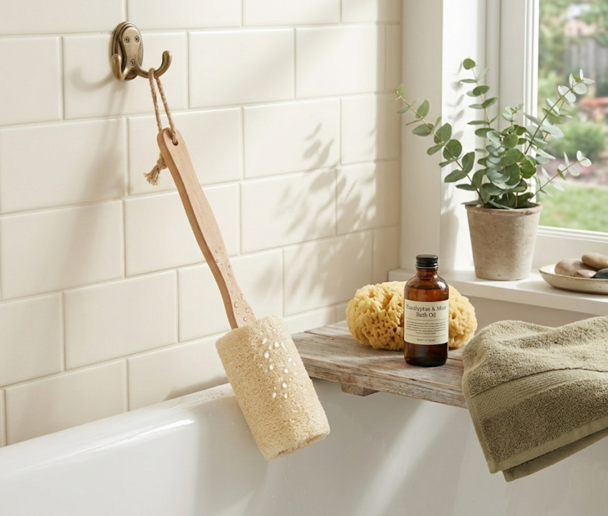 Natural Loofah Bath Brush