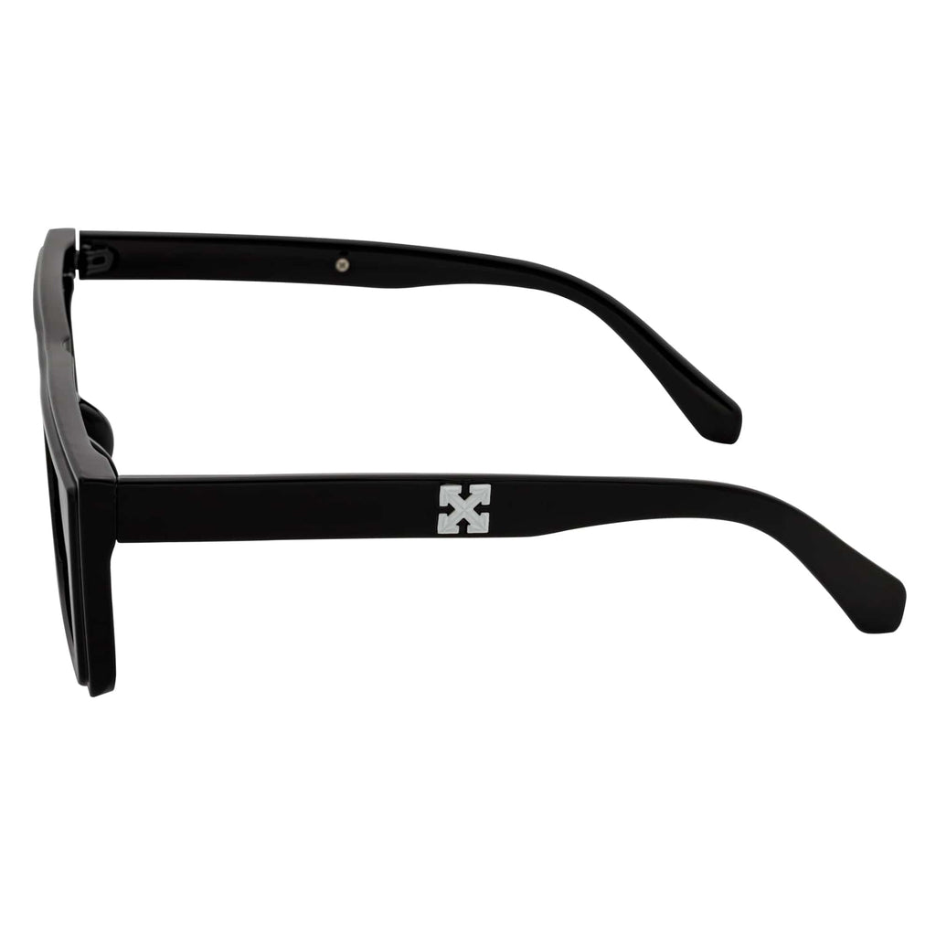 LOWKEY - Small Flat Top Rectangle Square Frame Sunglasses Black Smoke