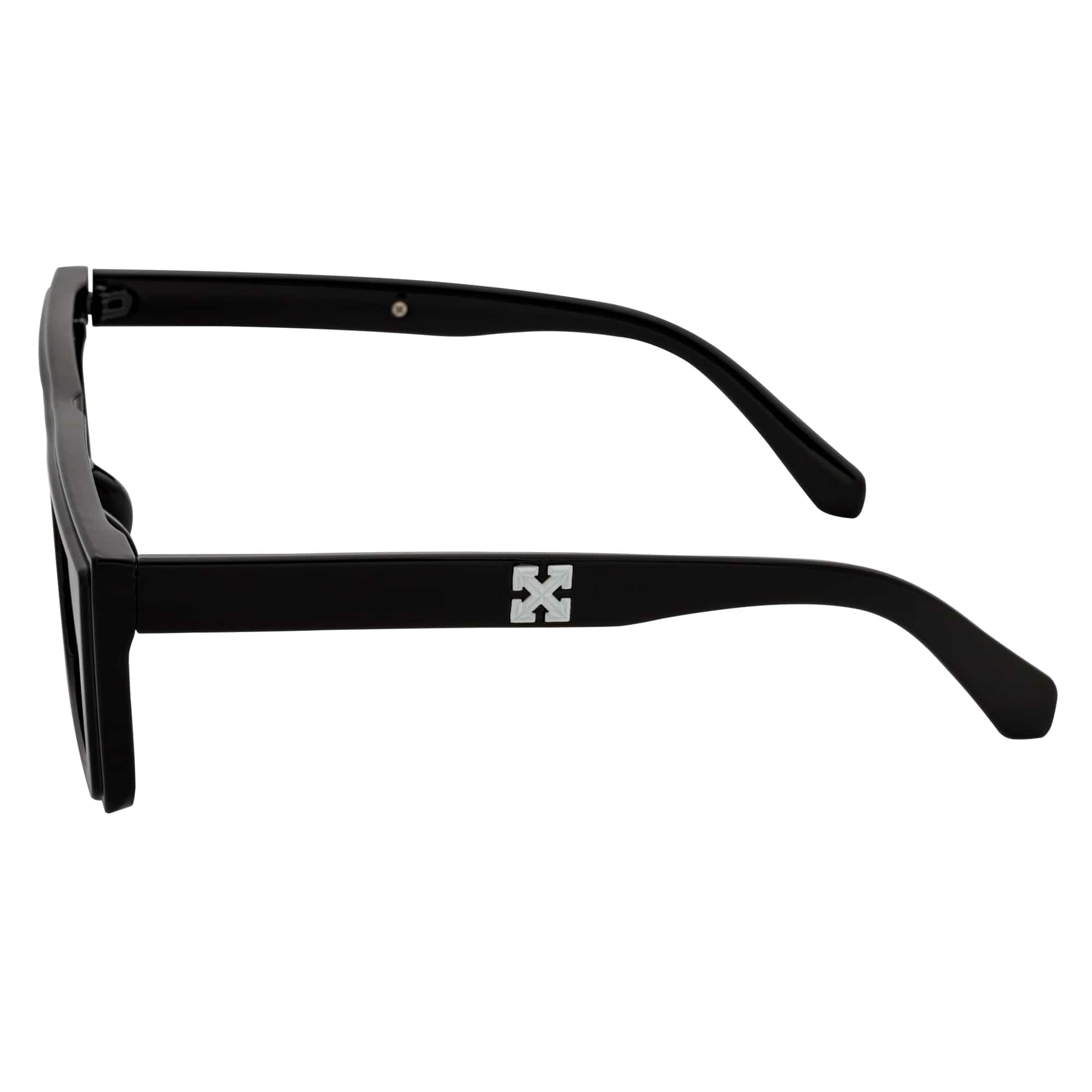 LOWKEY - Small Flat Top Rectangle Square Frame Sunglasses Black Smoke