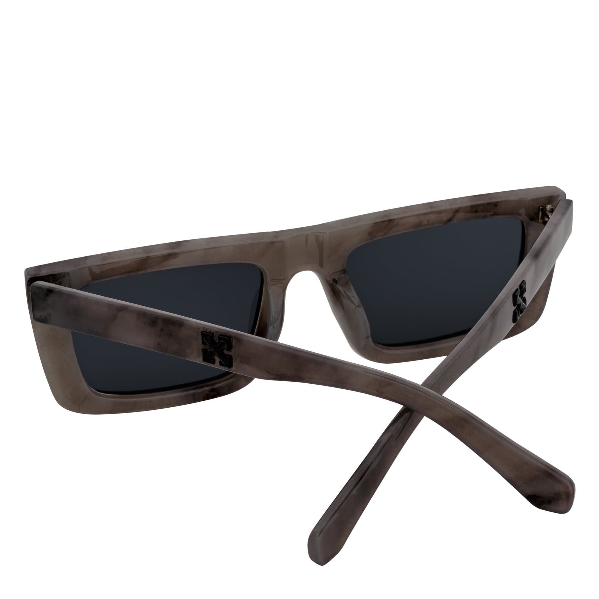 LOWKEY - Small Flat Top Rectangle Square Frame Sunglasses Gray Smoke