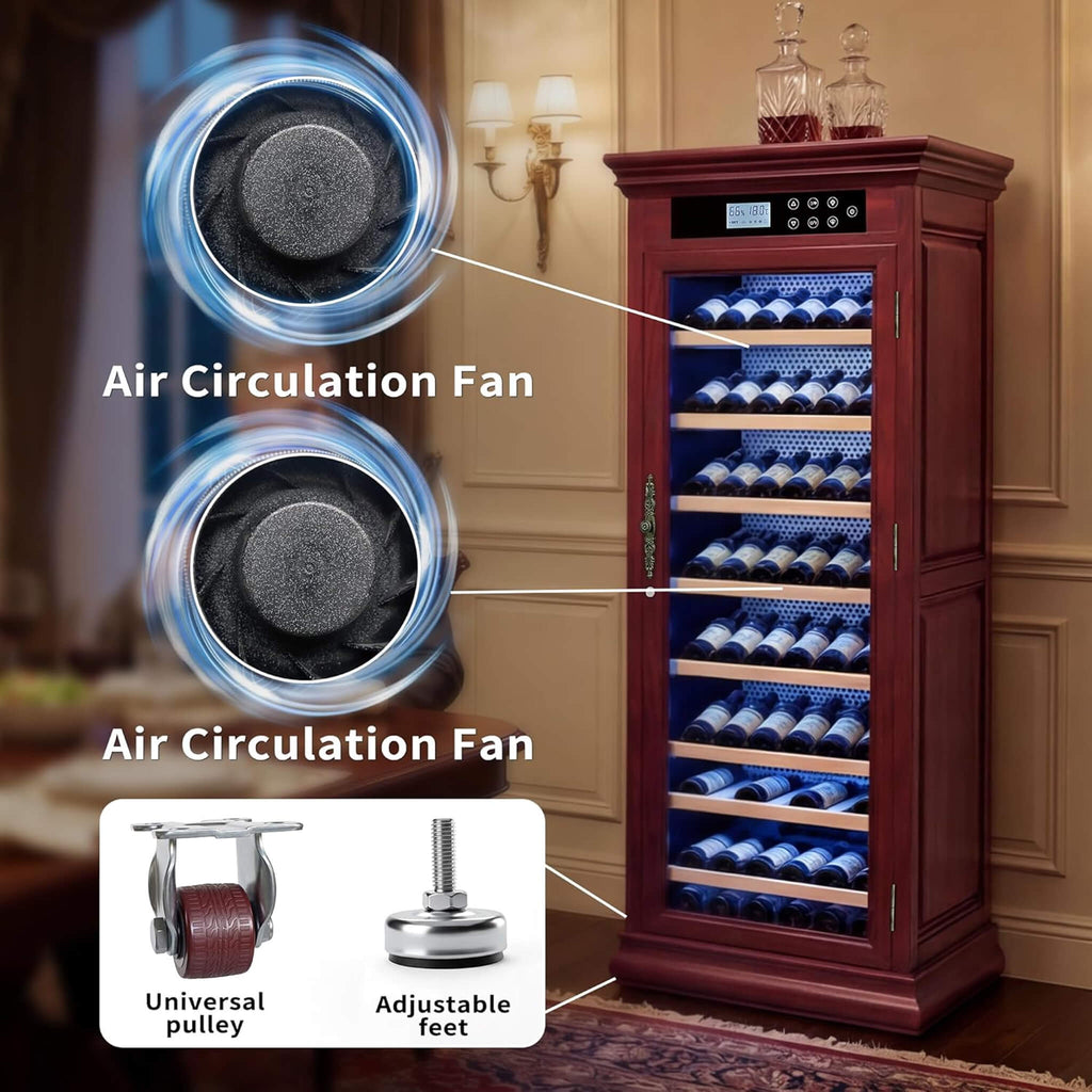 Nuvia 102-Bottle 10.6 Cu.Ft Wine Cooler Cabinet With LED Lighting And Temperature Control (SAK69027)