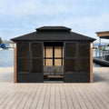 Alora Oasis Luxury Heavy-Duty Hardtop Sunroom With Aluminum Frame And LED Lights (SAK79102)