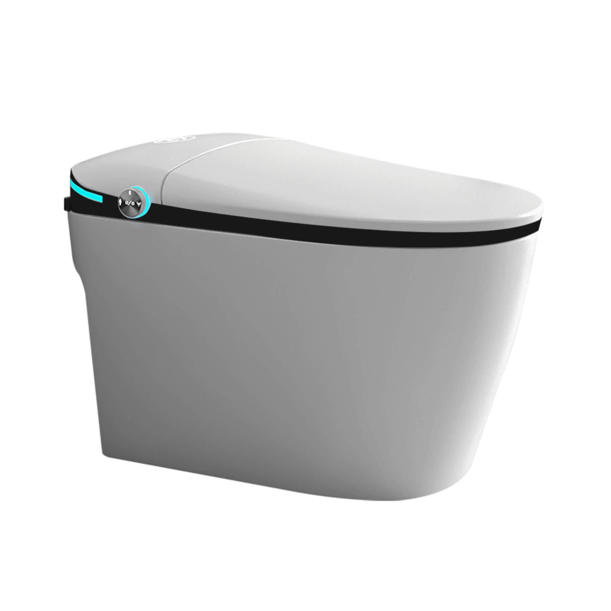 Nuvia Luxury Smart Toilet With Built-In Auto Open And Close Bidet Seat, Foot Sensor, LED Display And Night Light (SAK31256)