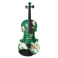 Magnolia Heaven Emerald Green Violin Outfit | Pearl Fine Tuners & Brazilwood Bow