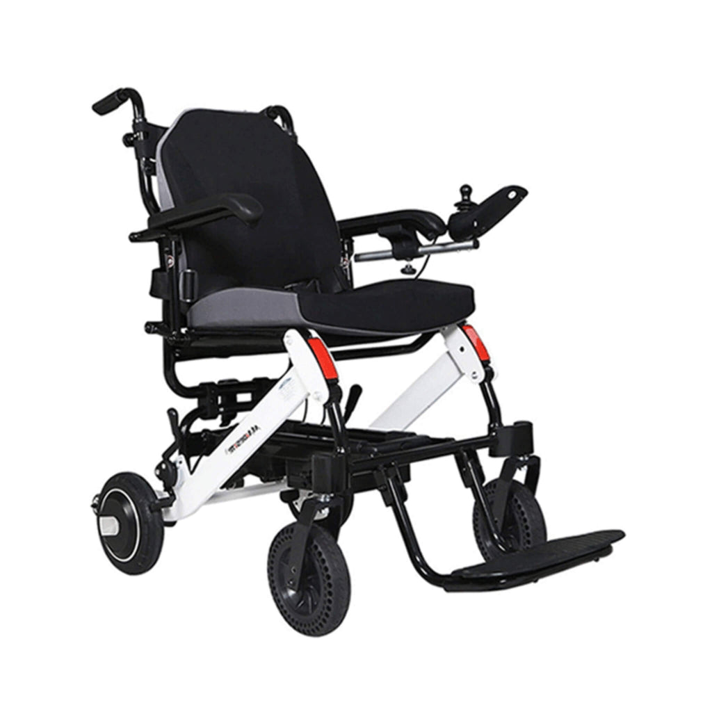 Maidesite 17.5-Inch 500W Wide Seat Lightweight Electric Folding Wheelchair (SAK33689)