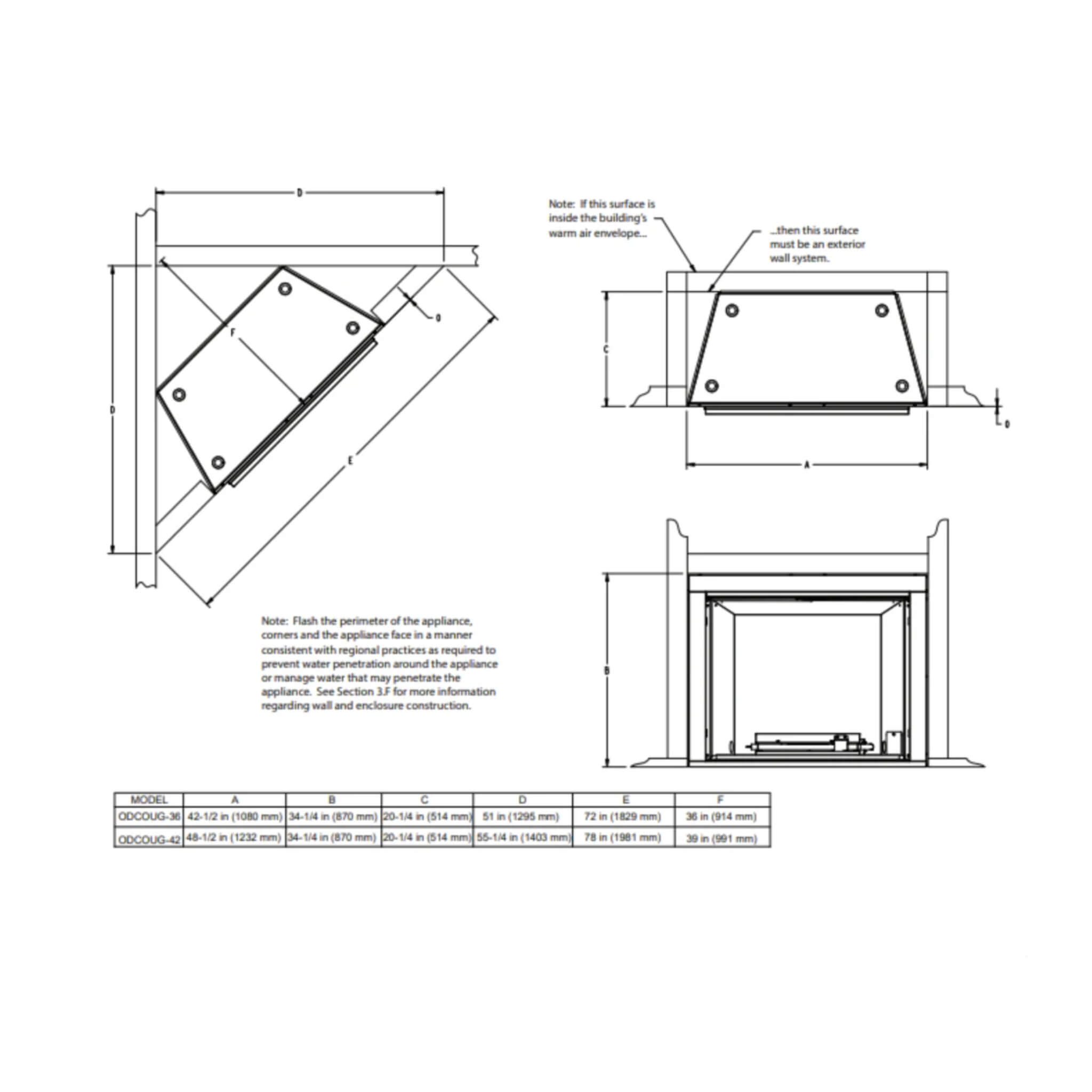 Majestic Courtyard 55K BTU 42-Inch Traditional Outdoor Natural Gas Fireplace (No Refractory) [ODCOUG-42NR] (SAK45318)