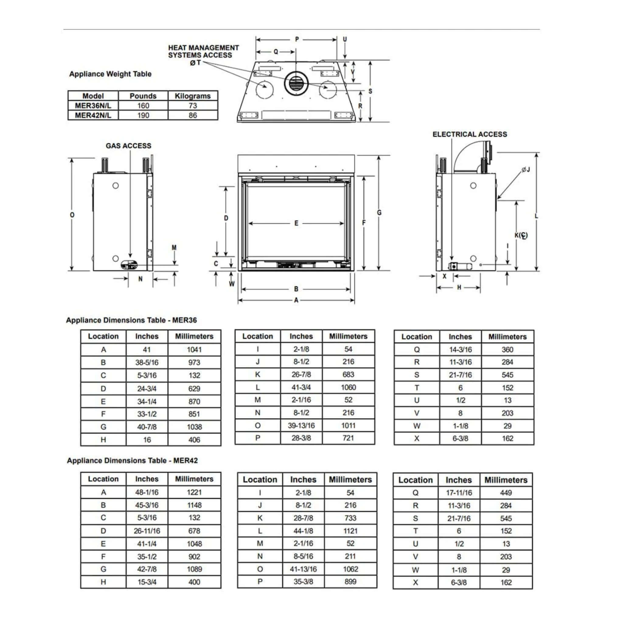 Majestic Meridian 42-Inch Natural Gas Fireplace [MER42N] (SAK43895)