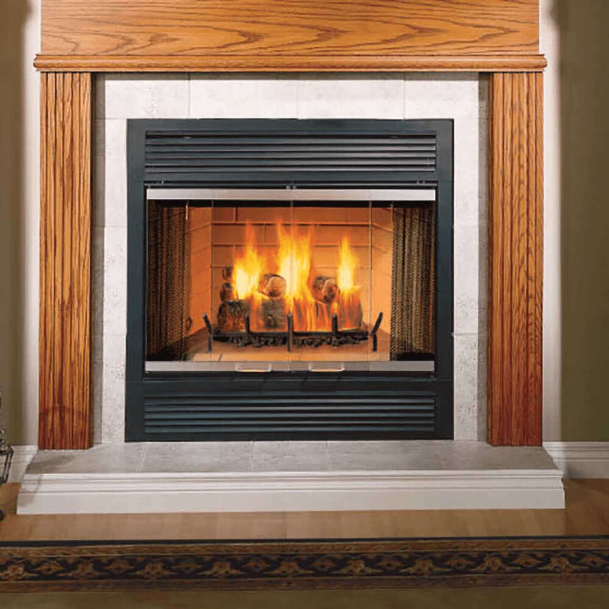 Majestic Sovereign 36-Inch Black Wood Burning Fireplace [SA36R/C] (SAK61347)
