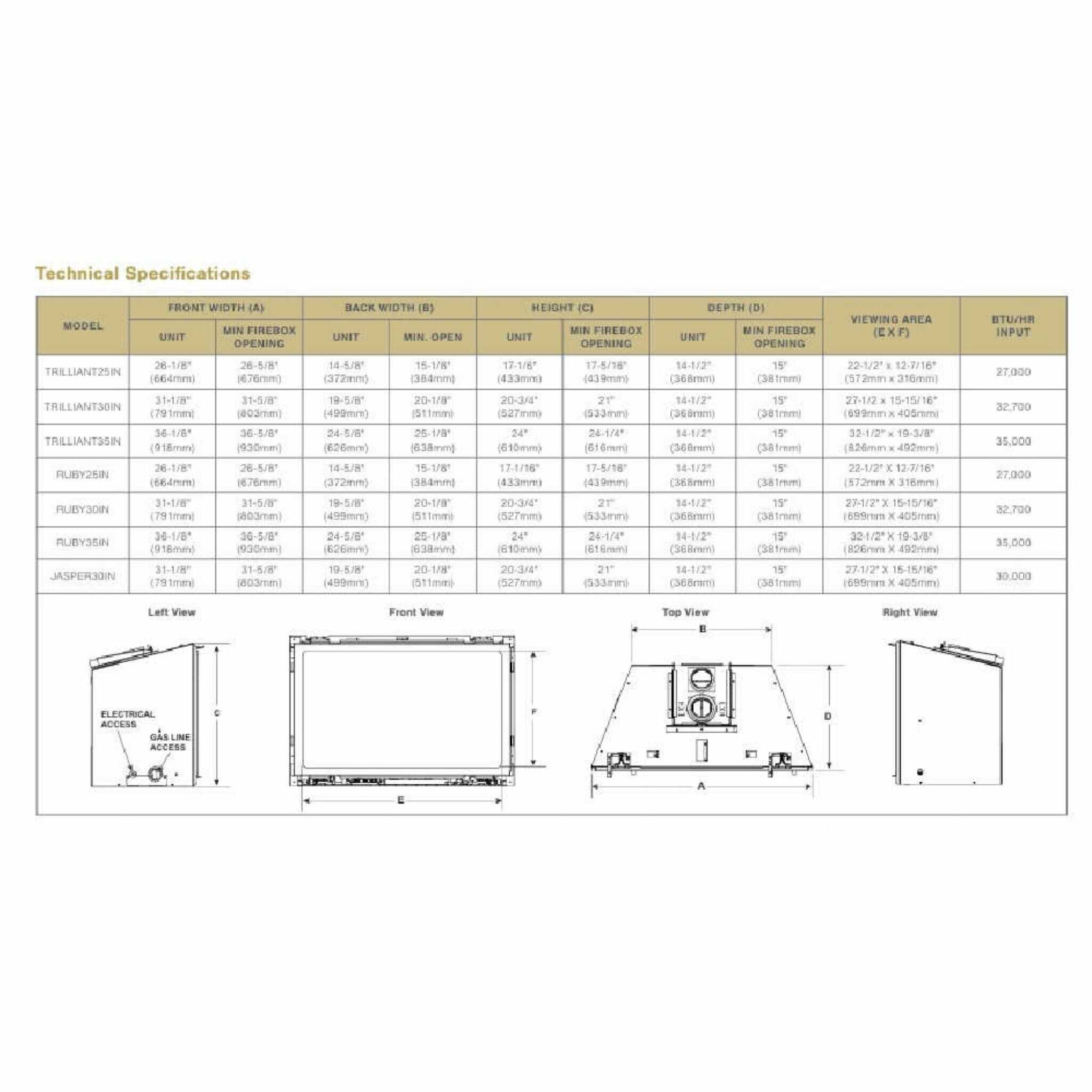Majestic Trilliant 25-Inch Direct Vent Gas Fireplace Insert [TRILLIANT25IN] (SAK95713)