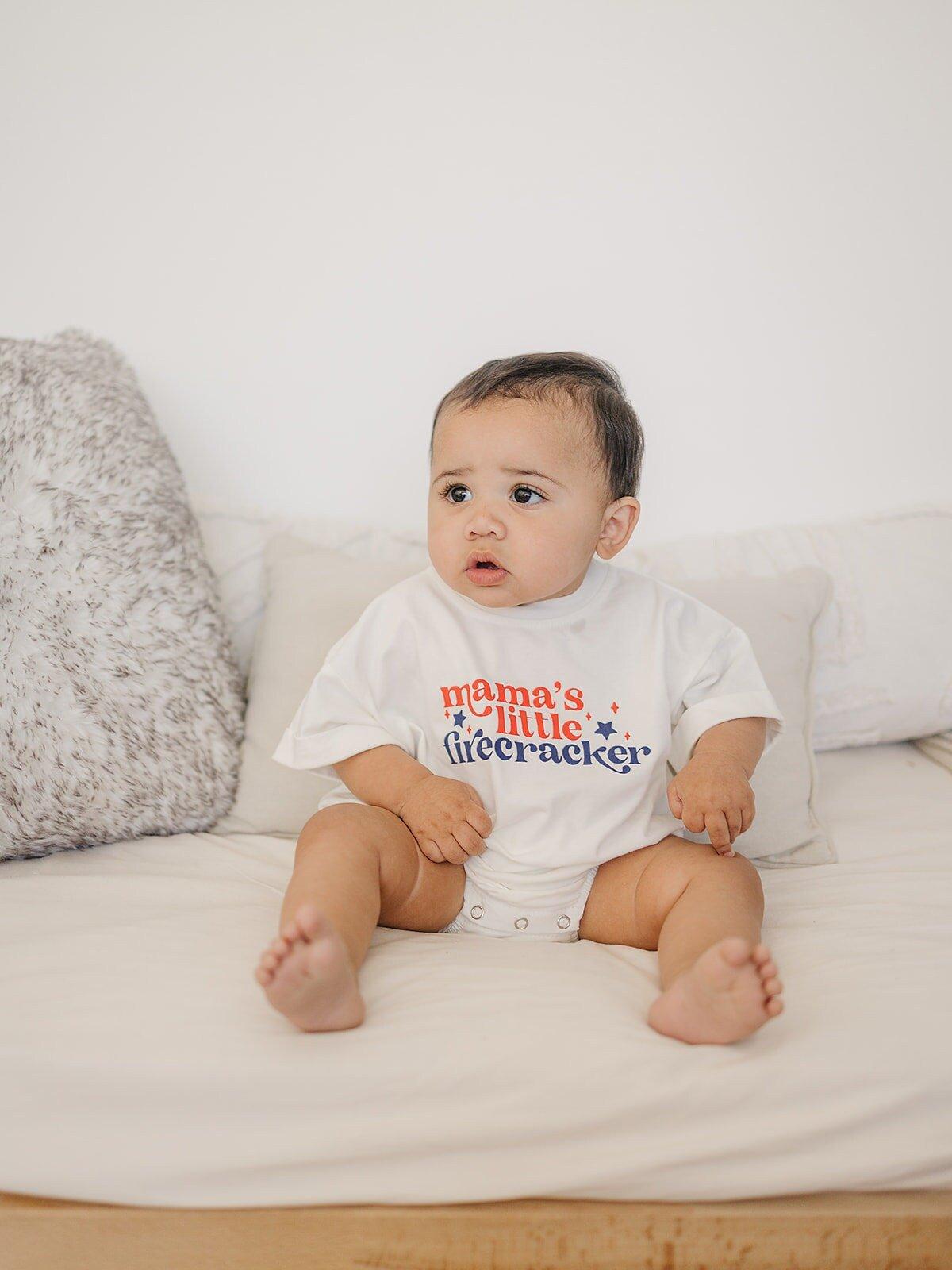 Mama's Little Firecracker T-Shirt Romper
