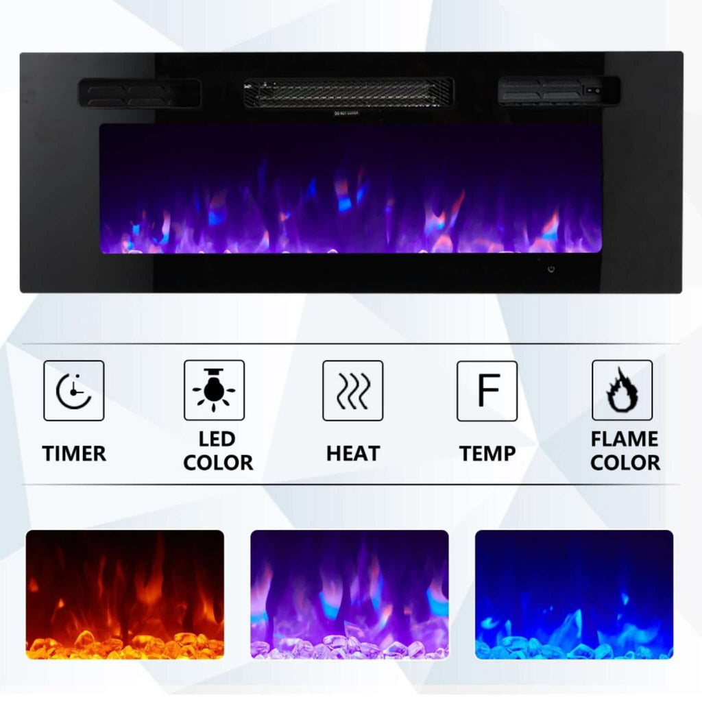 Modern Flames Ambiance 60-Inch Built-In Electric Fireplace With LED Flame Technology [AL60CLX2-G] (SAK12890)