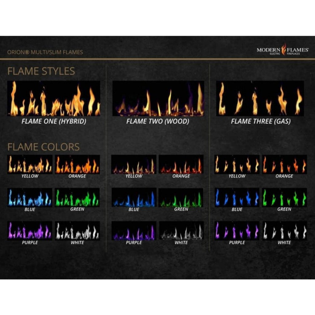 Modern Flames Orion Slim 100-Inch Heliovision Single-Sided Fireplace [OR100-SLIM] (SAK95432)