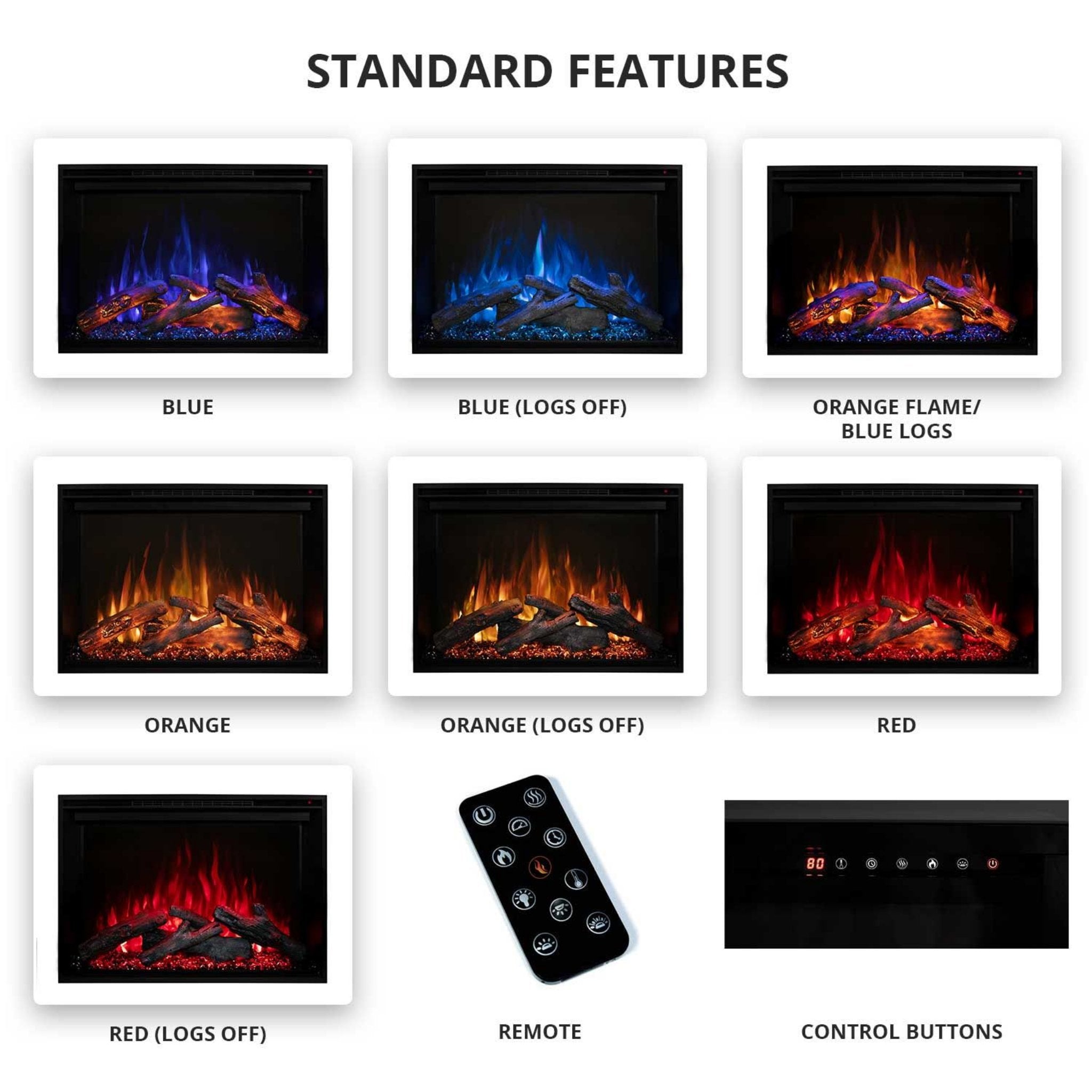 Modern Flames Redstone 30-Inch Built-In Traditional Electric Fireplace [RS-3021] (SAK84729)