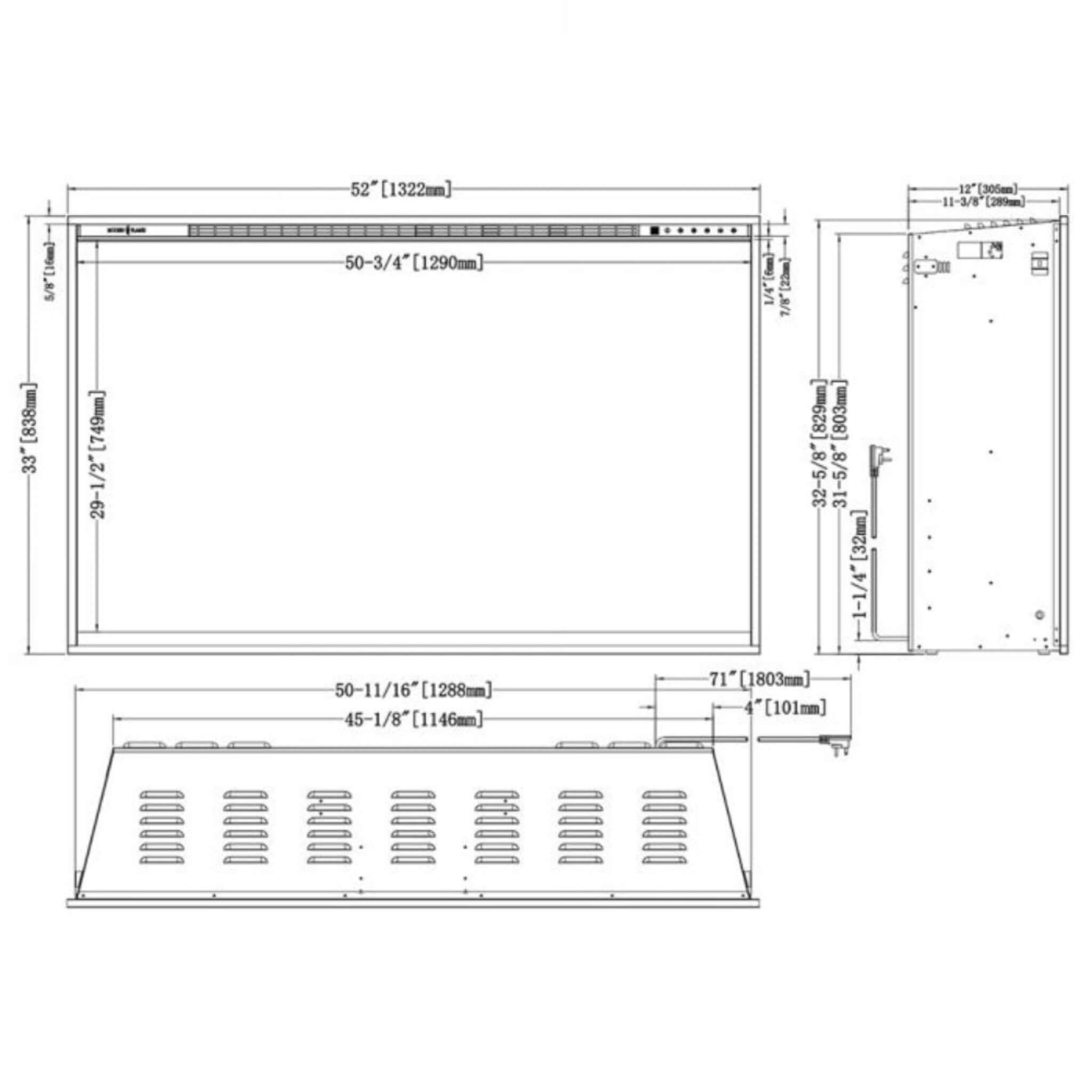 Modern Flames Redstone 54-Inch Built-In Traditional Electric Fireplace [RS-5435] (SAK48153)