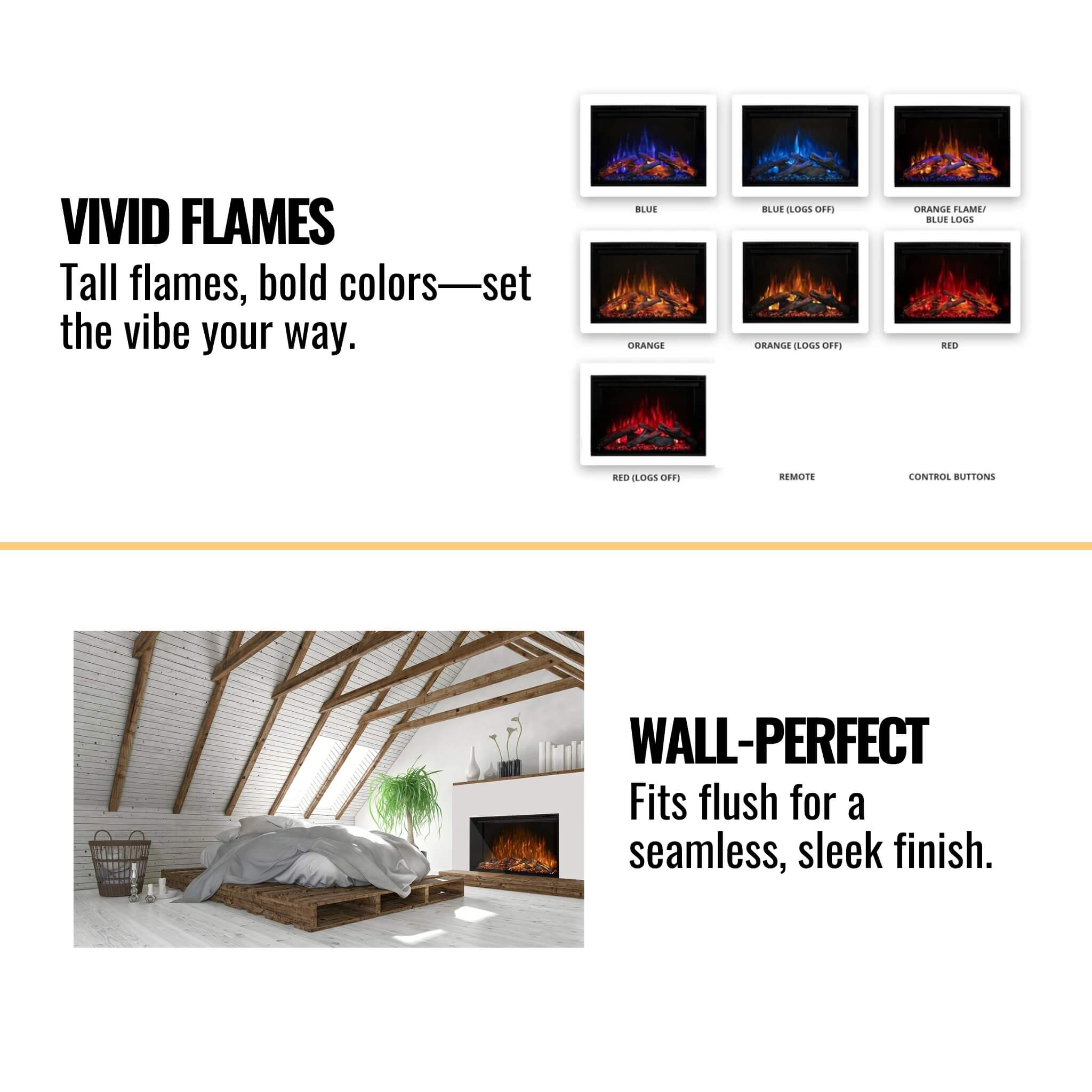 Modern Flames Redstone 54-Inch Built-In Traditional Electric Fireplace [RS-5435] (SAK48153)