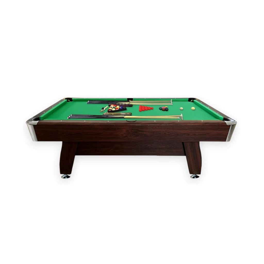 8FT Modern Green Felt Billiard Pool Table With Automatic Ball Return And Accessories Kit (SAK24870)