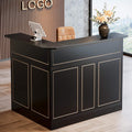 Velmor Modern L-Shaped Reception Desk With Storage Shelves (SAK81036)