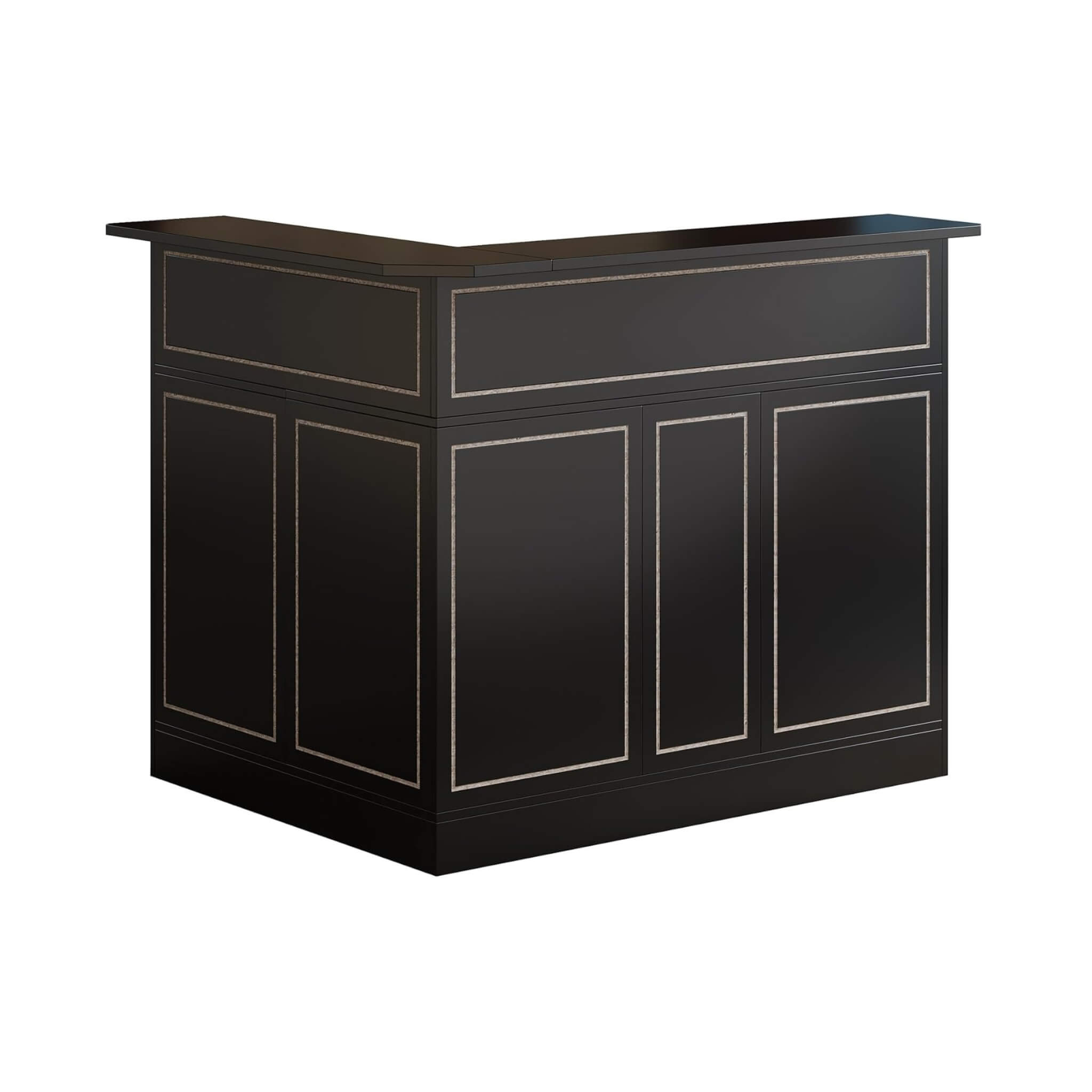 Velmor Modern L-Shaped Reception Desk With Storage Shelves (SAK81036)
