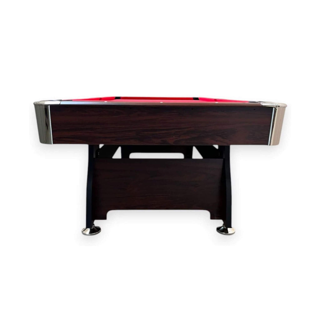 8FT Modern Red Felt Billiard Pool Table With Automatic Ball Return And Accessories Kit (SAK76139)