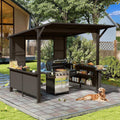 [09X10FT] Alora Modern Slanted Hardtop Alloy Steel Grill Gazebo (SAK32687)