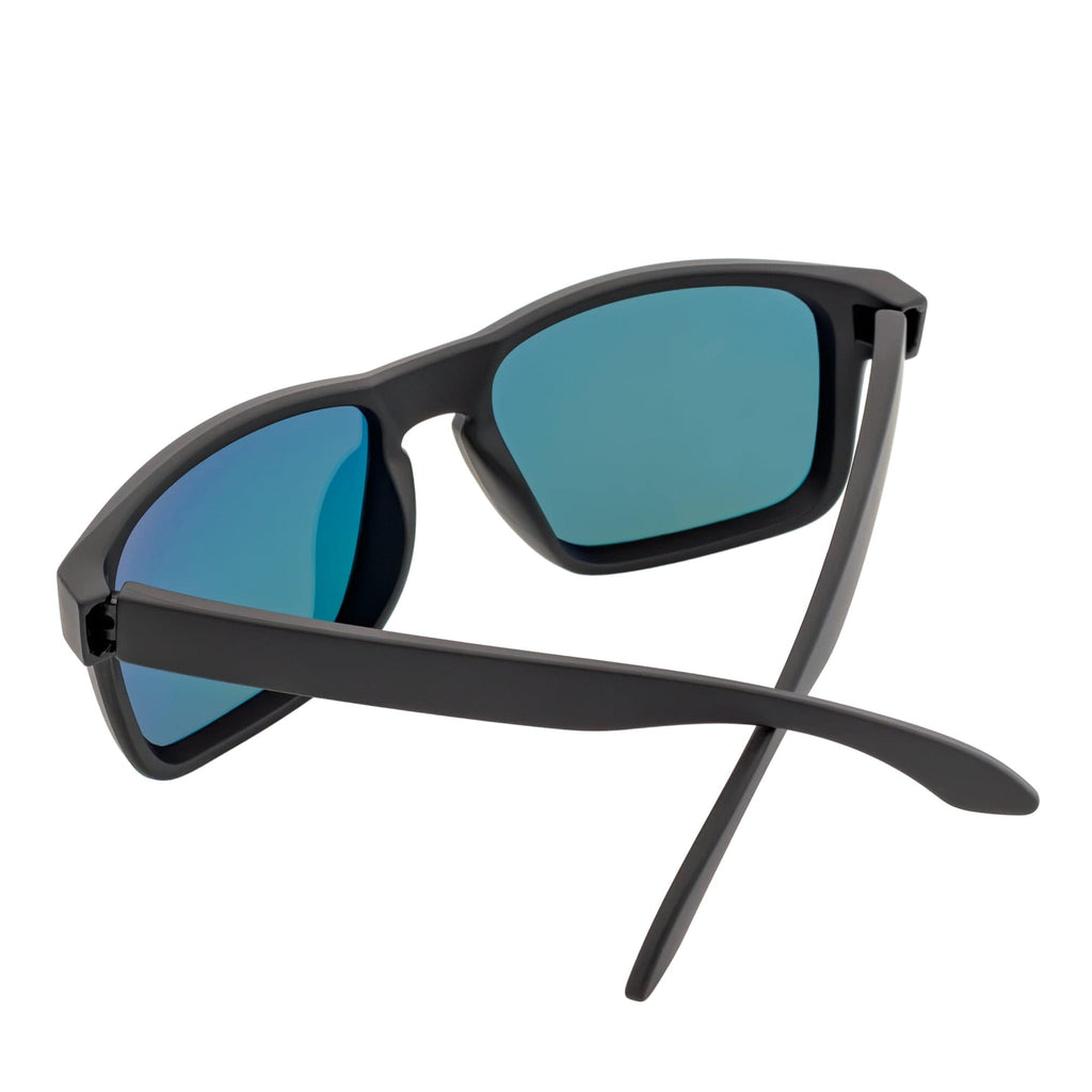 HALLBROOK - Polarized Modern Sports Sunglasses Matte Black Orange Mirror