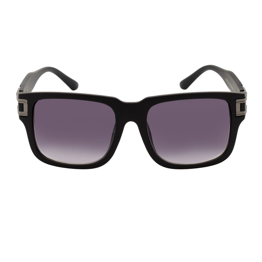 IMPERIAL - Square Two-Tone Metal Square Sunglasses Black-Gunmetal Lavender