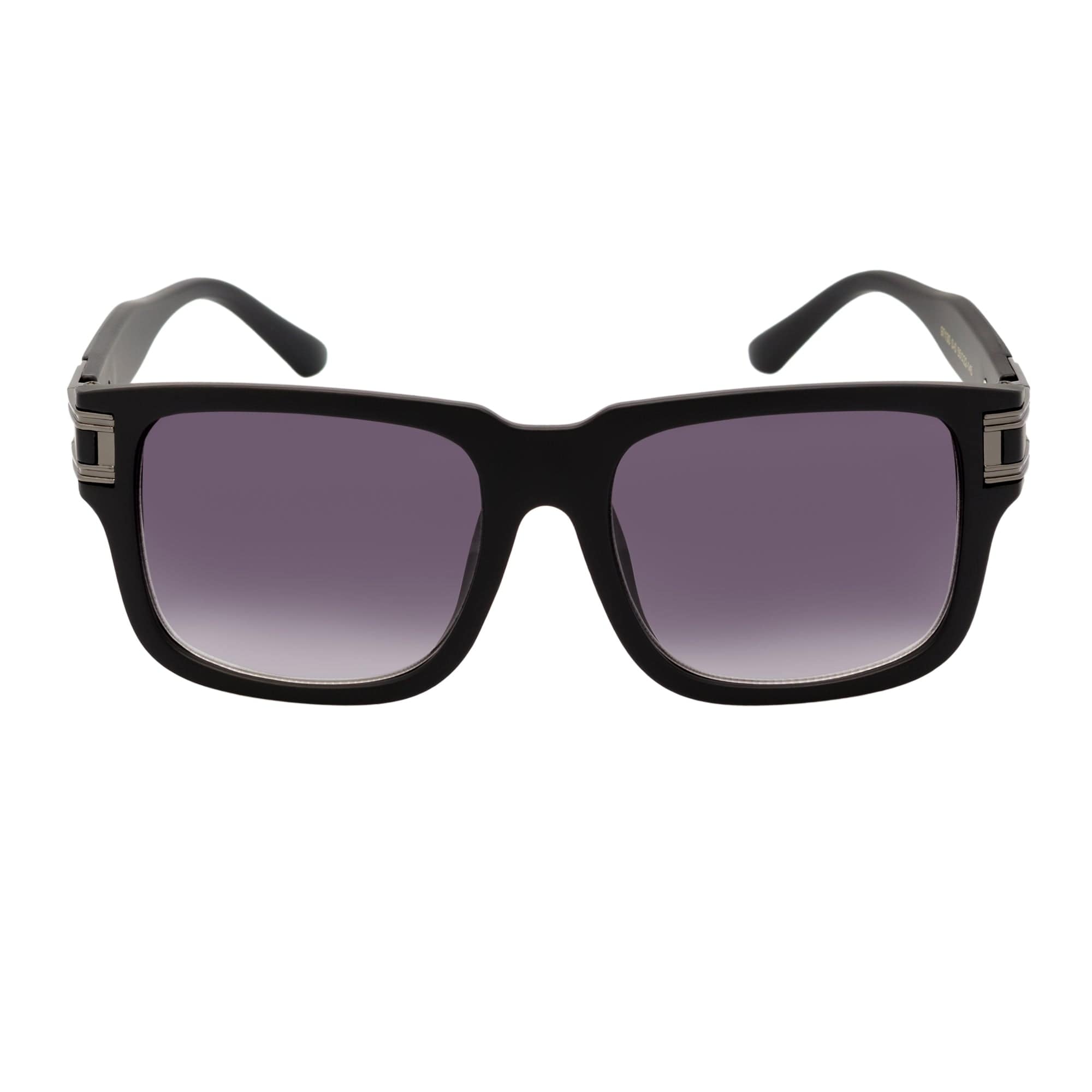 IMPERIAL - Square Two-Tone Metal Square Sunglasses Black-Gunmetal Lavender