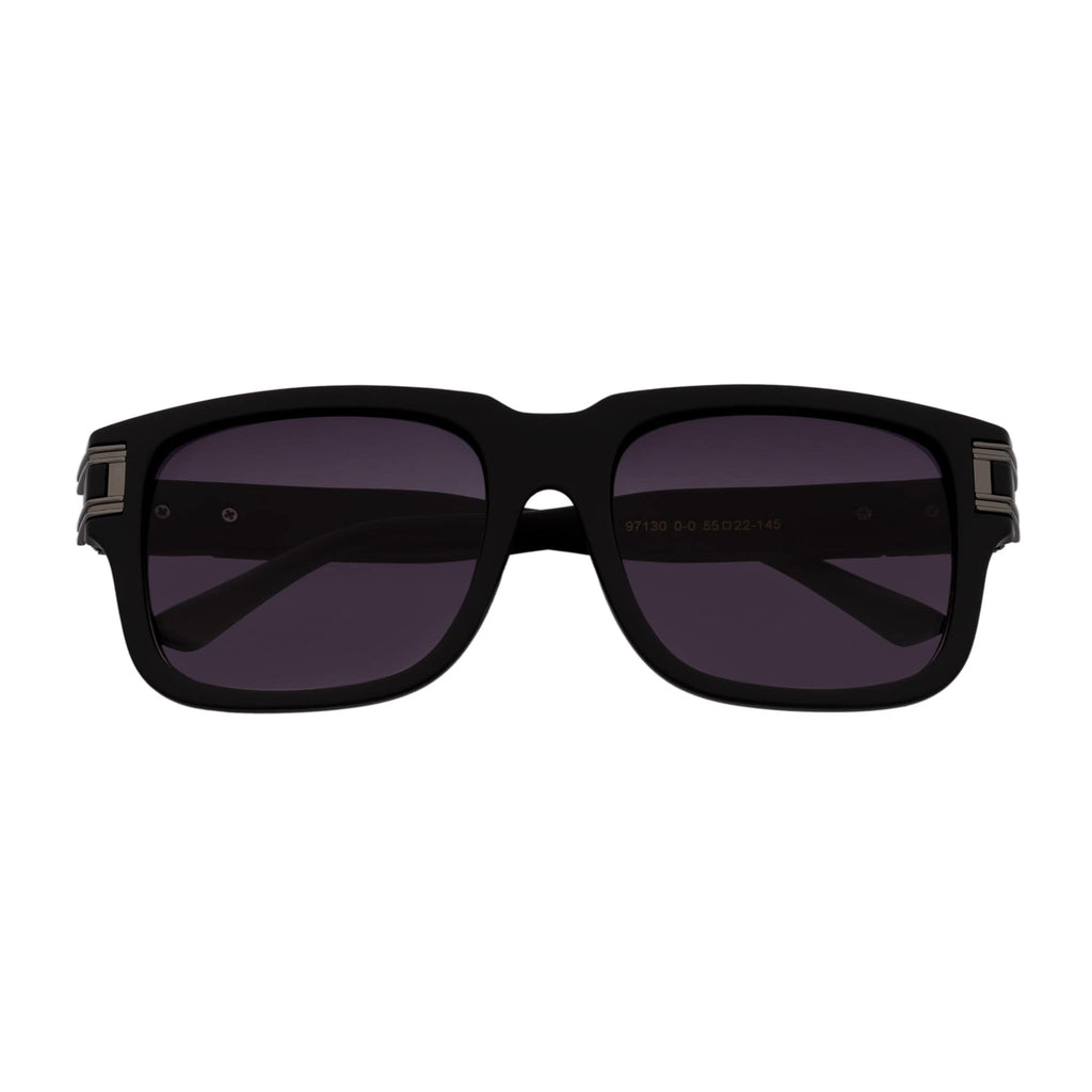 IMPERIAL - Square Two-Tone Metal Square Sunglasses Black-Gunmetal Lavender