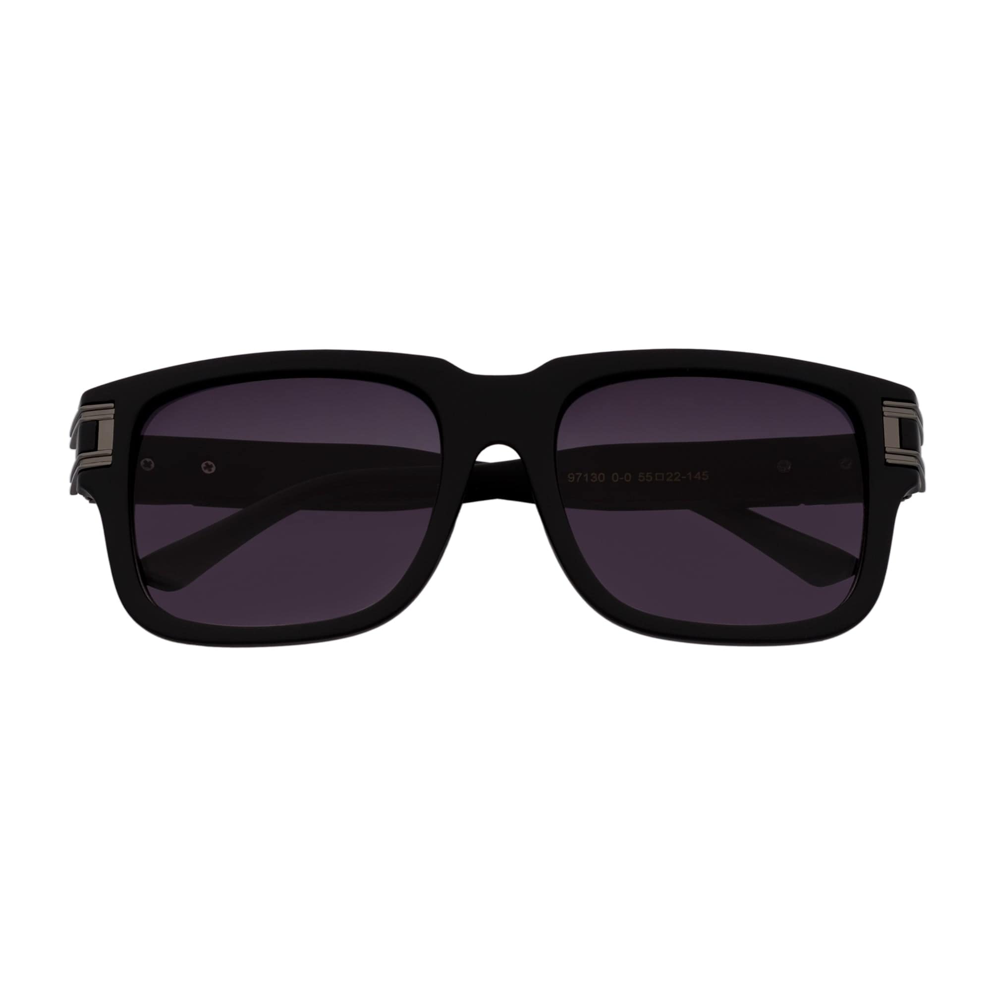 IMPERIAL - Square Two-Tone Metal Square Sunglasses Black-Gunmetal Lavender