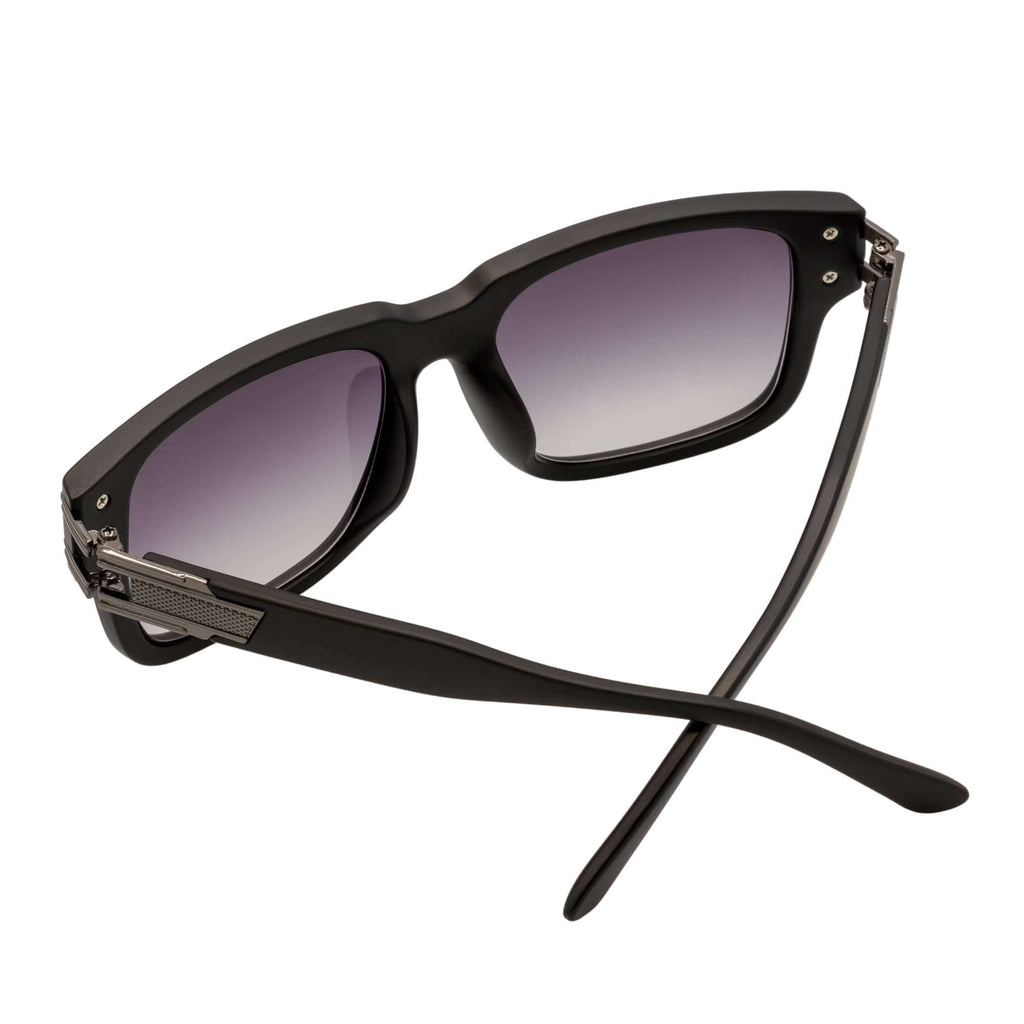 IMPERIAL - Square Two-Tone Metal Square Sunglasses Black-Gunmetal Lavender