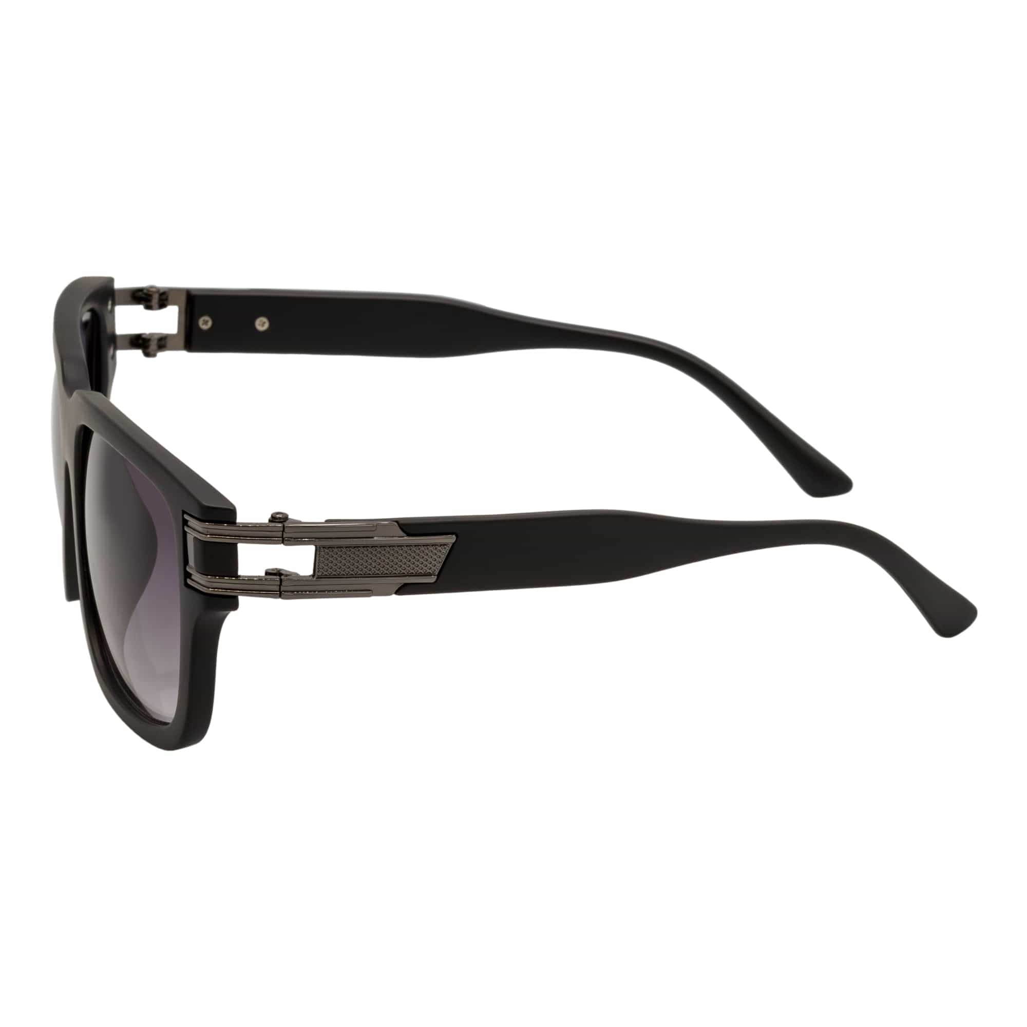 IMPERIAL - Square Two-Tone Metal Square Sunglasses Black-Gunmetal Lavender