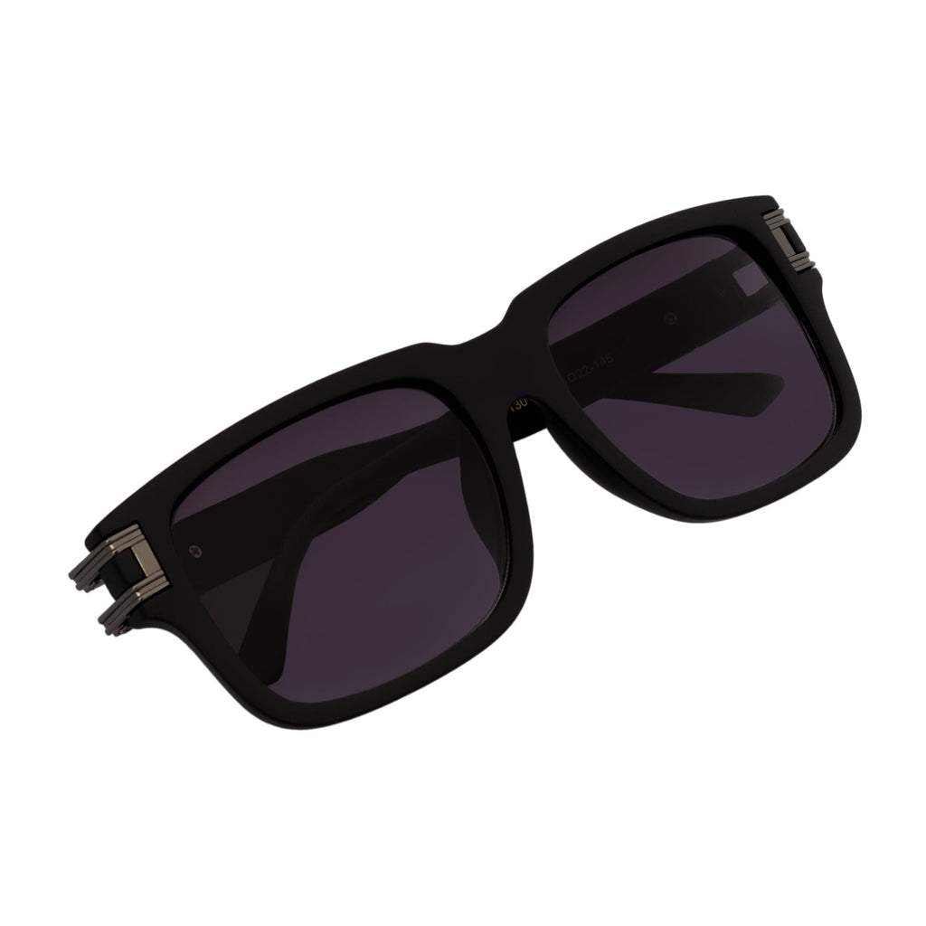 IMPERIAL - Square Two-Tone Metal Square Sunglasses Black-Gunmetal Lavender