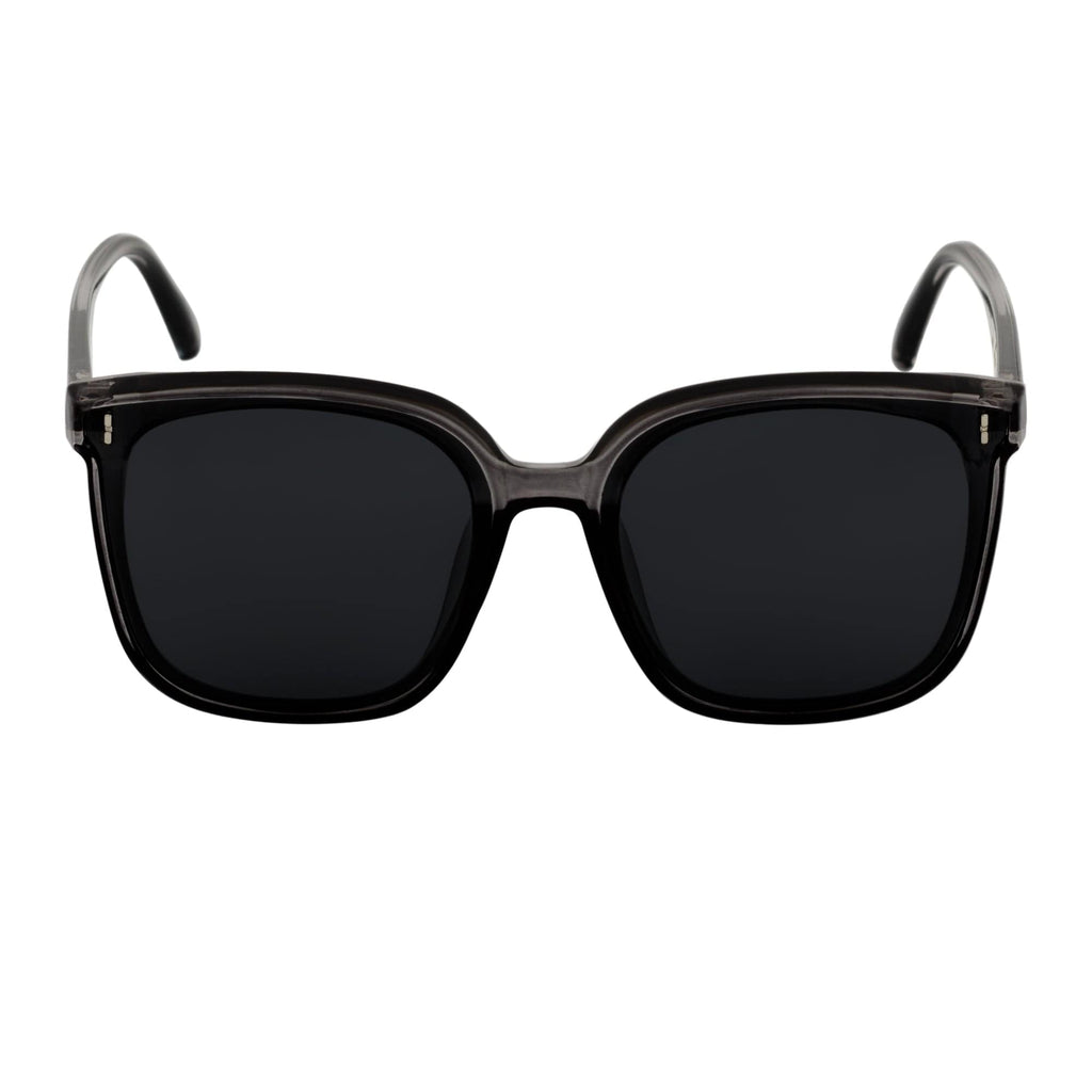 KARA - Polarized Womens Oversize Square Cat Eye Sunglasses Clear Gray Smoke