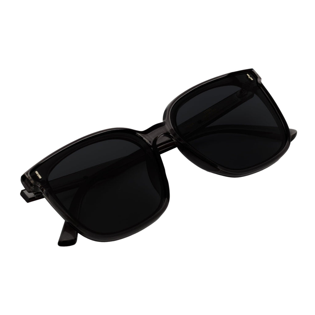 KARA - Polarized Womens Oversize Square Cat Eye Sunglasses Clear Gray Smoke