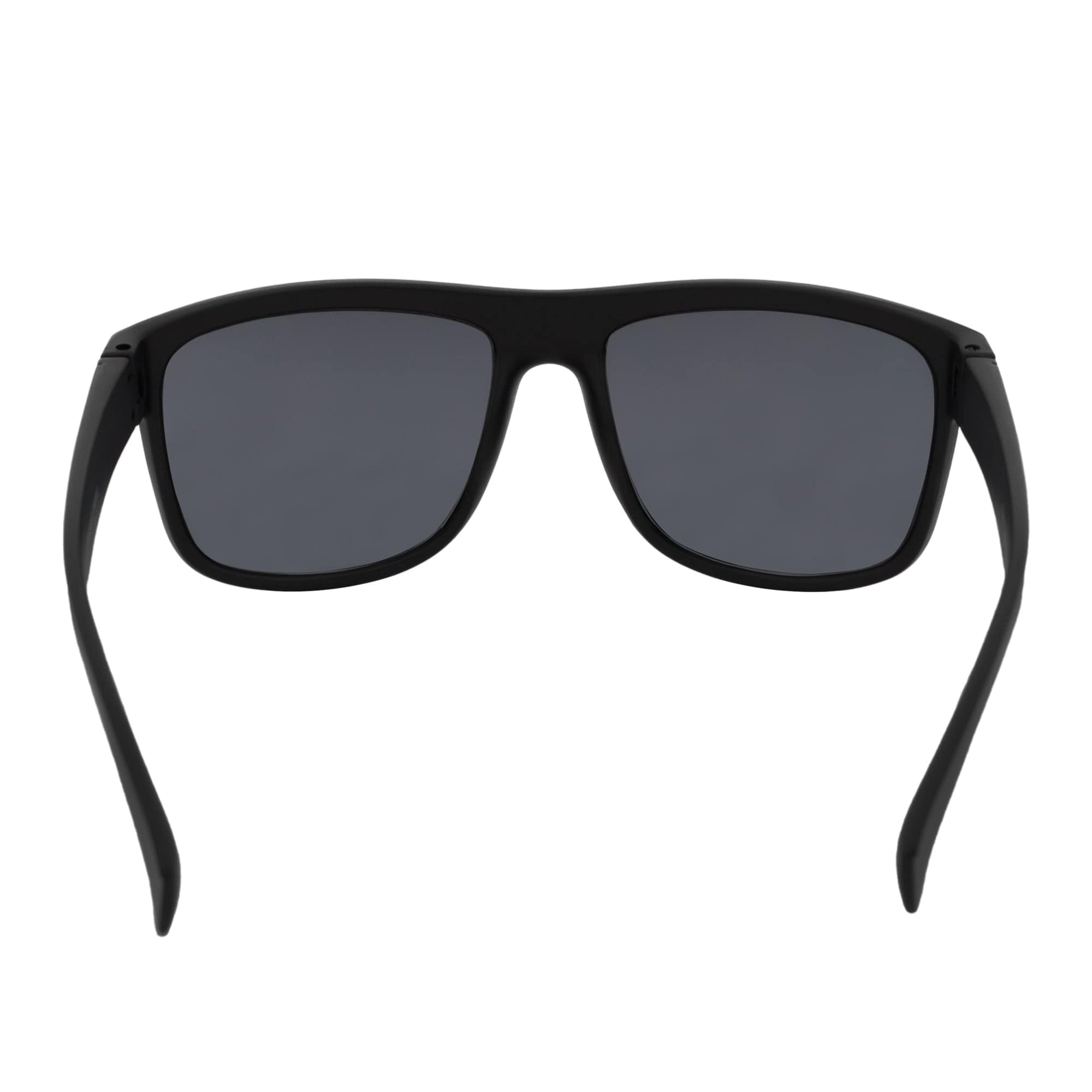 KENT - Modern Flat Top Horn Rimmed Sunglasses Matte Black Dark Smoke Tint