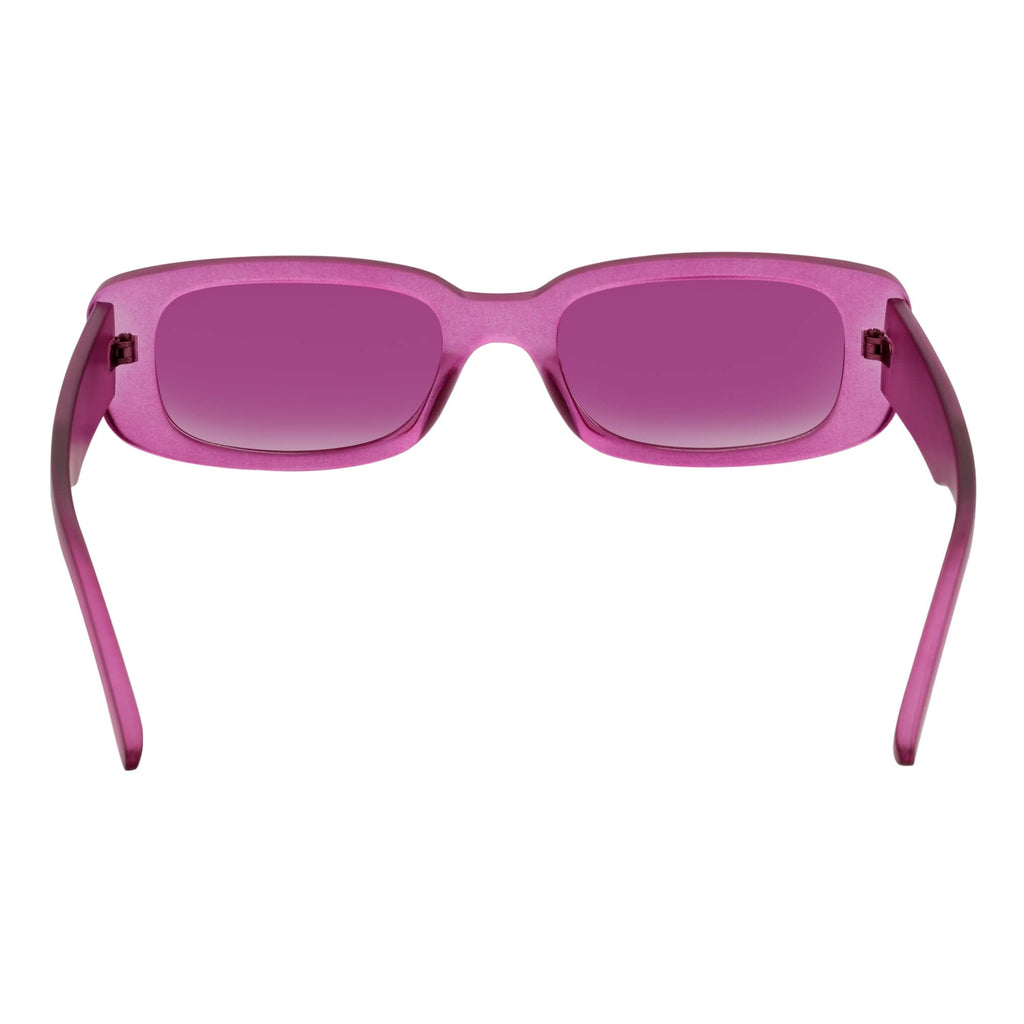 SLIM - Retro 90s Slim Small Rectangle Sunglasses Purple Frame Purple Tint
